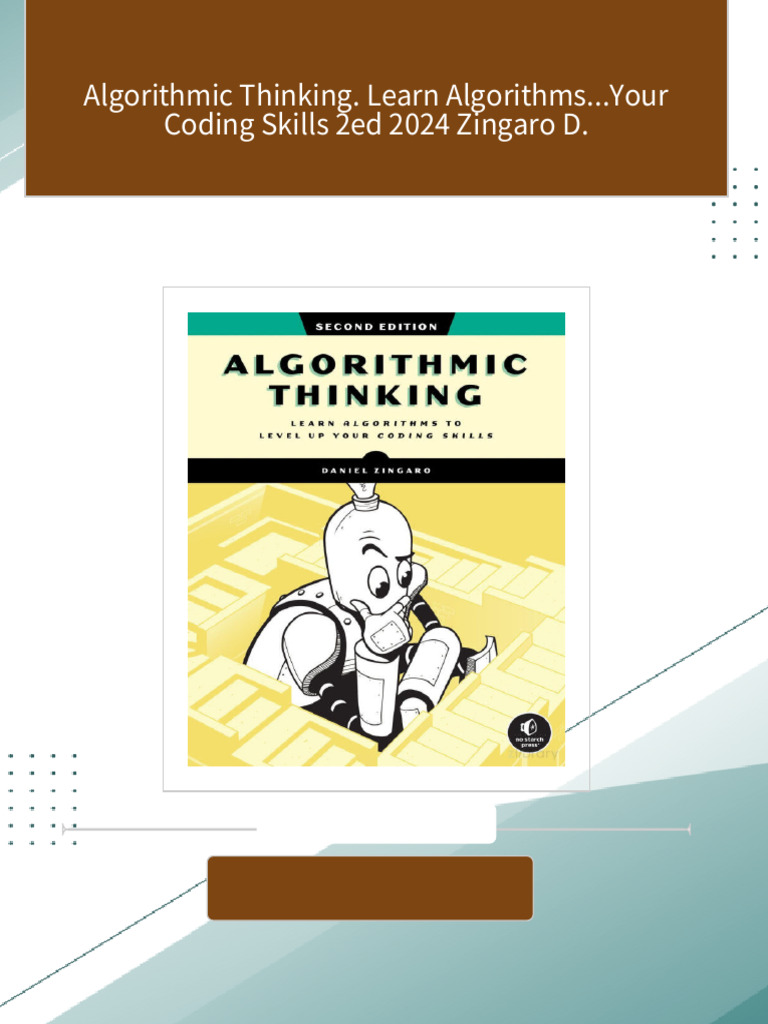 [FREE PDF sample] Algorithmic Thinking. Learn Algorithms...Your Coding ... image.