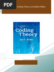 Essays on Coding Theory 1st Edition Blake 2024 scribd download
