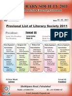 Provisional List