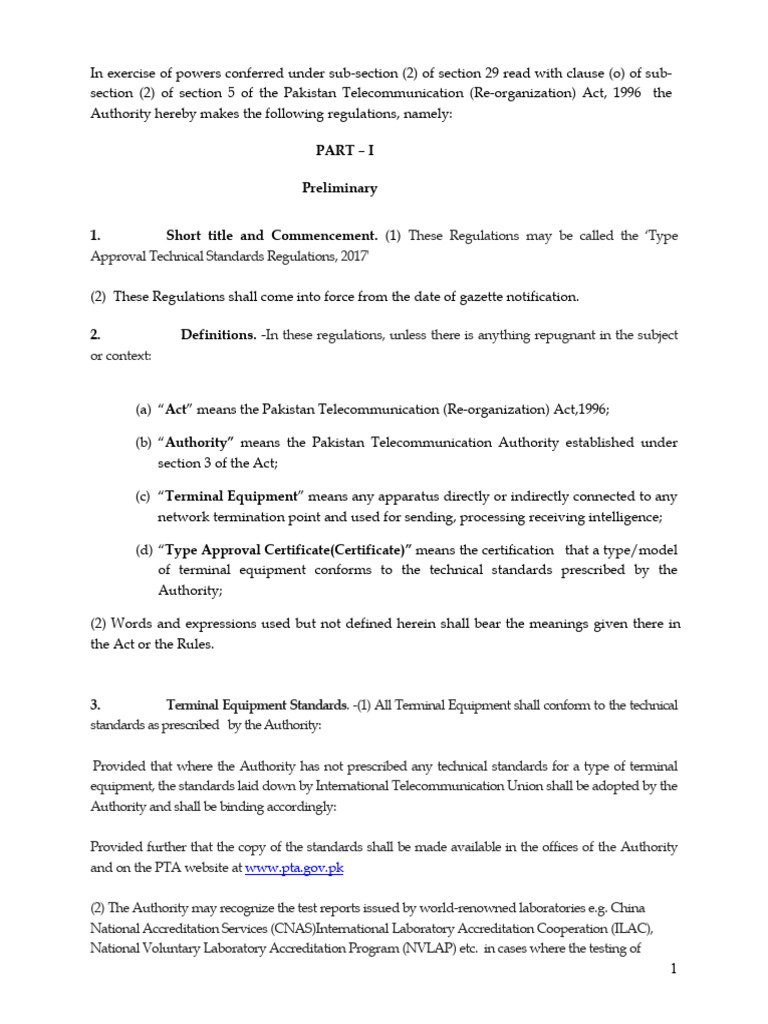 Pta type approval technical standard regulations 2017 pdf wi fi