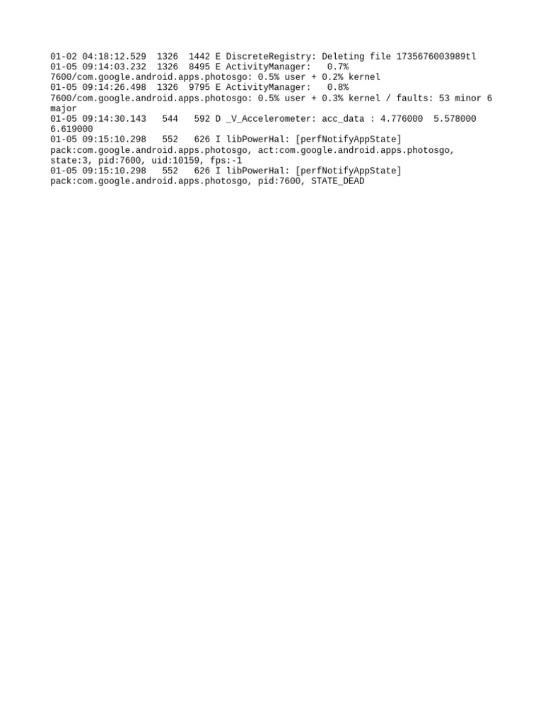Android App Activity Log Analysis | PDF