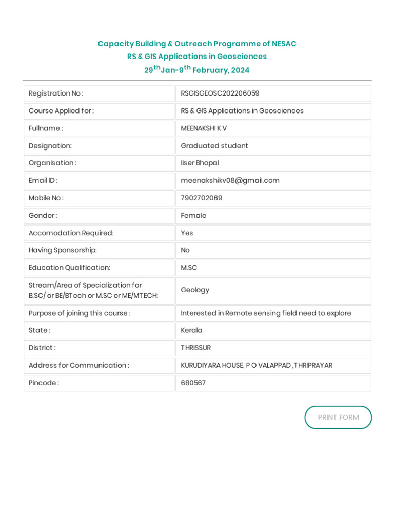 Capacity Building & Outreach Programme of NESAC | PDF