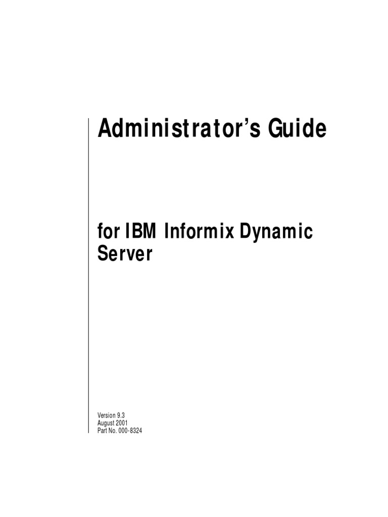 Informix Administrators Guide 9 | PDF | Replication (Computing) | Databases