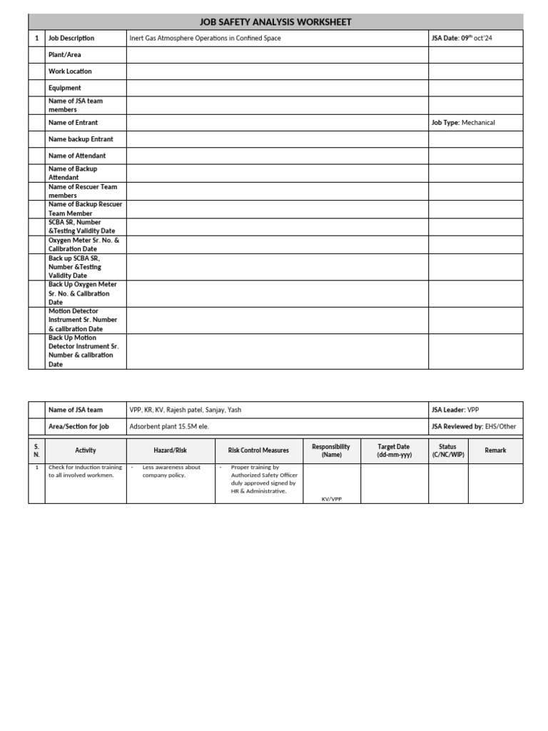 Inert Gas Operations Safety Analysis | PDF