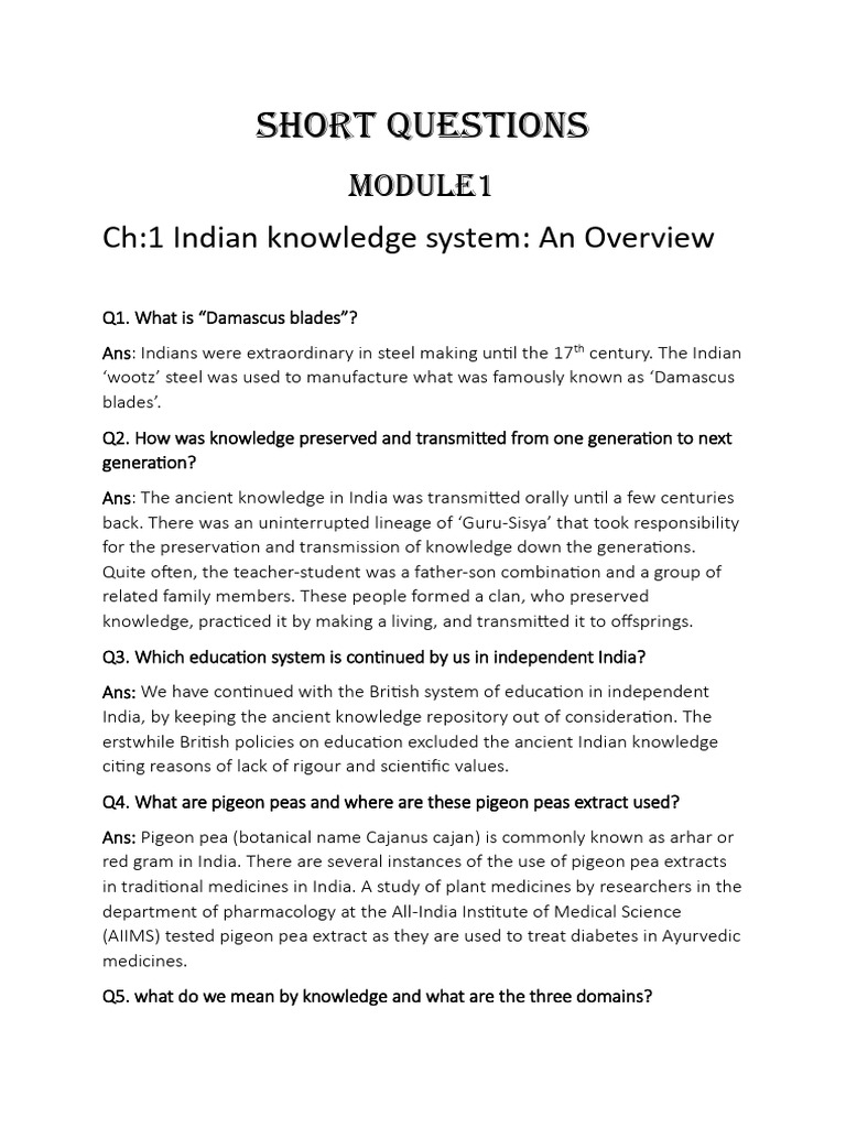 Indian Knowledge System Overview | PDF | Sanskrit | Indian Philosophy