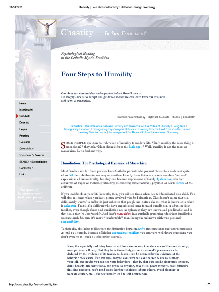 Four Steps To Genuine Humility Pdf Humility Emotions