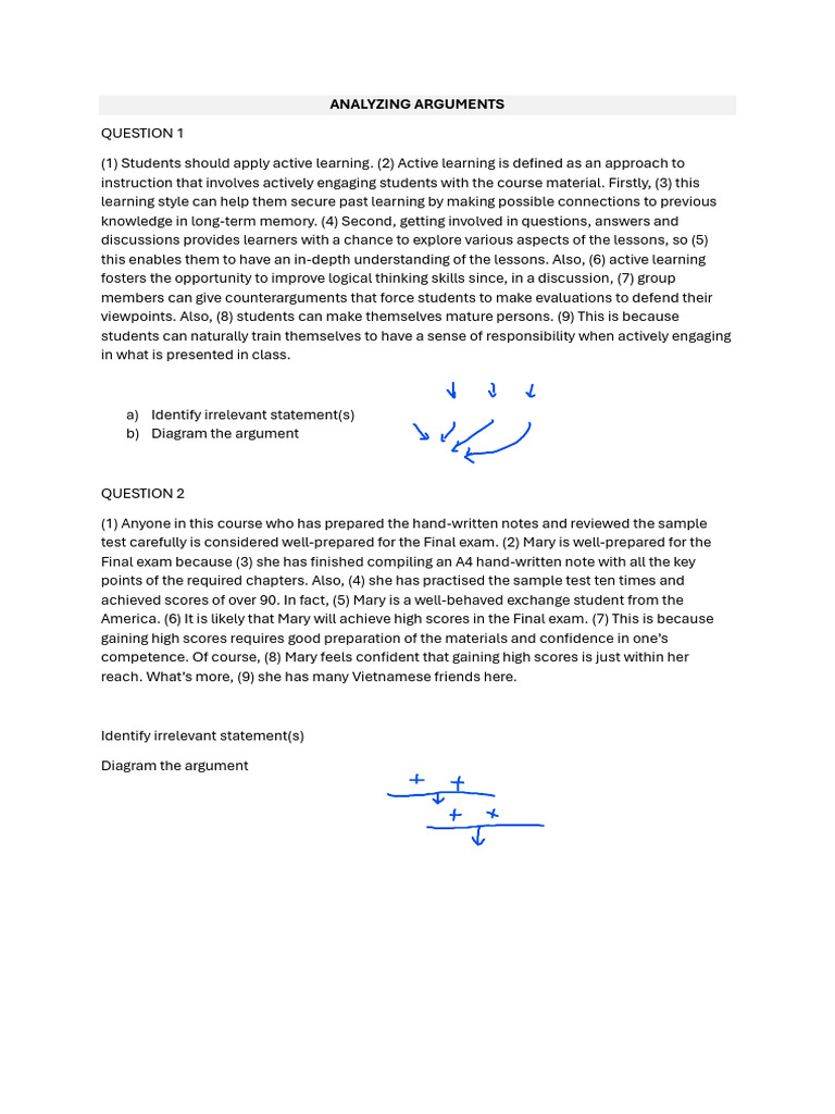 CHAPTER 7 8 REVISION | PDF | Argument | Learning