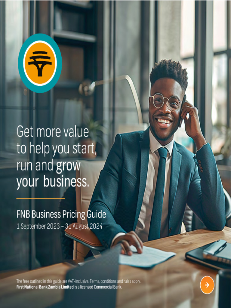 FNB Zambia Business Pricing Guide 2023 | PDF | Banks | Payments