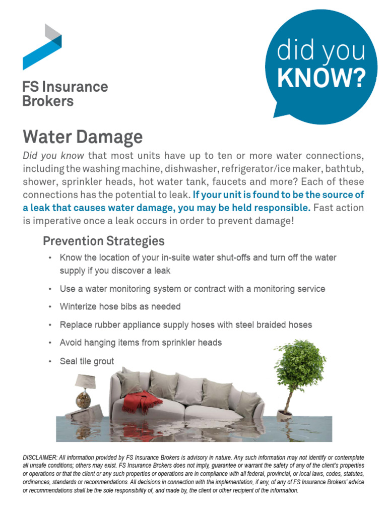 Water Damage Prevention Tips | PDF