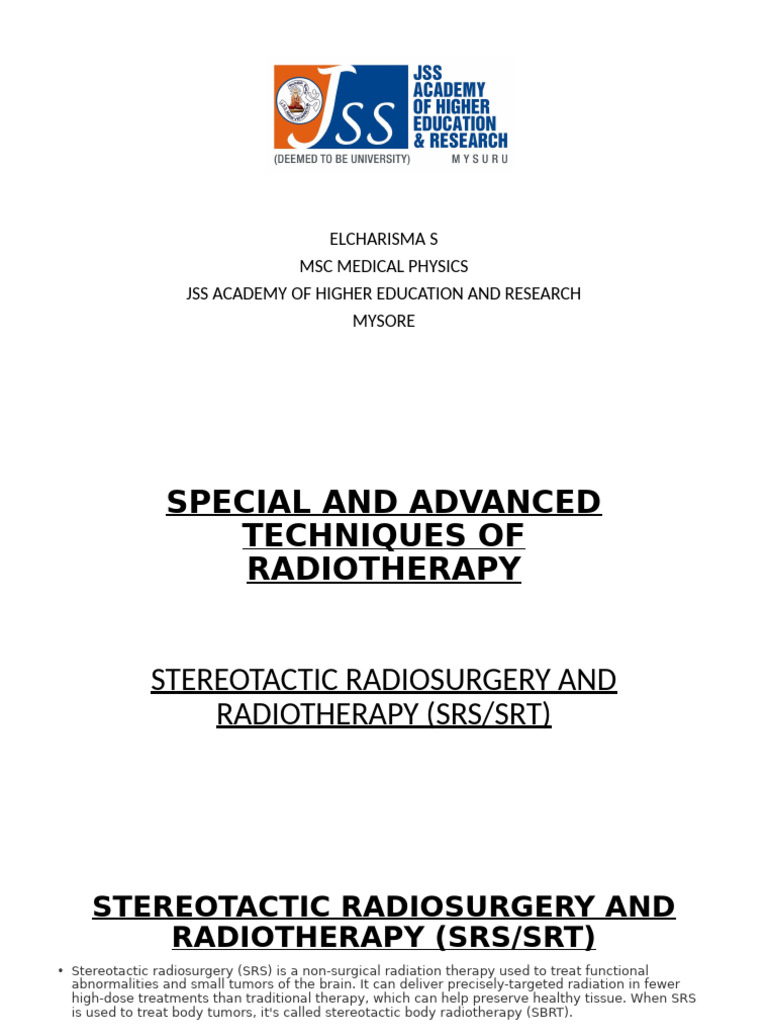 SRS vs. SRT: Key Differences Explained | PDF | Radiation Therapy ...