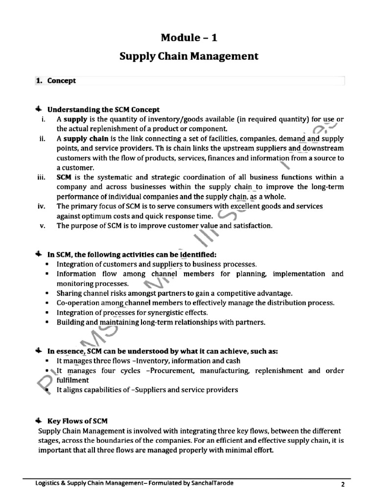 logistic and supply chain management | PDF
