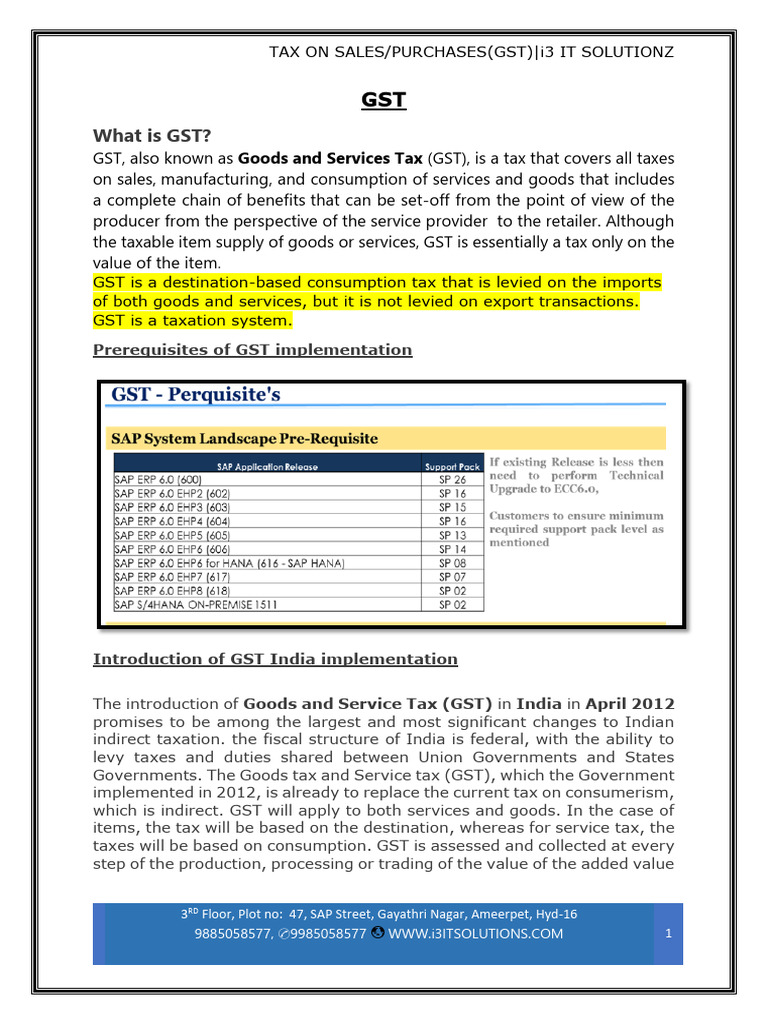 Understanding GST: Sales and Purchases | PDF | Value Added Tax | Taxes