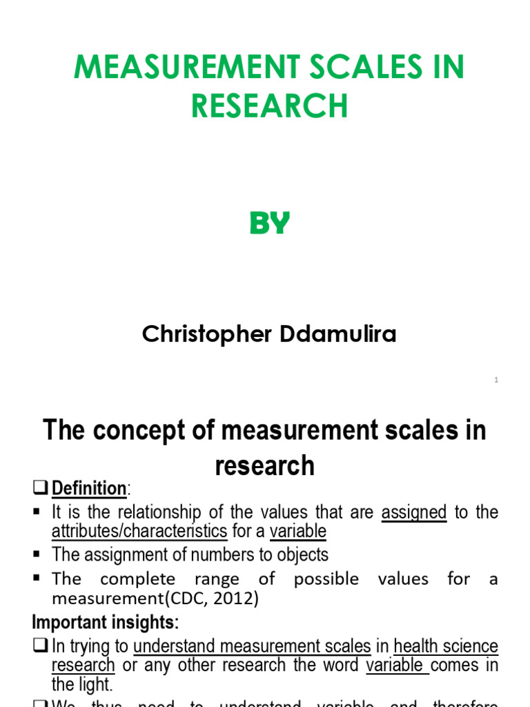Measurements of Scales | PDF | Hypothesis | Level Of Measurement