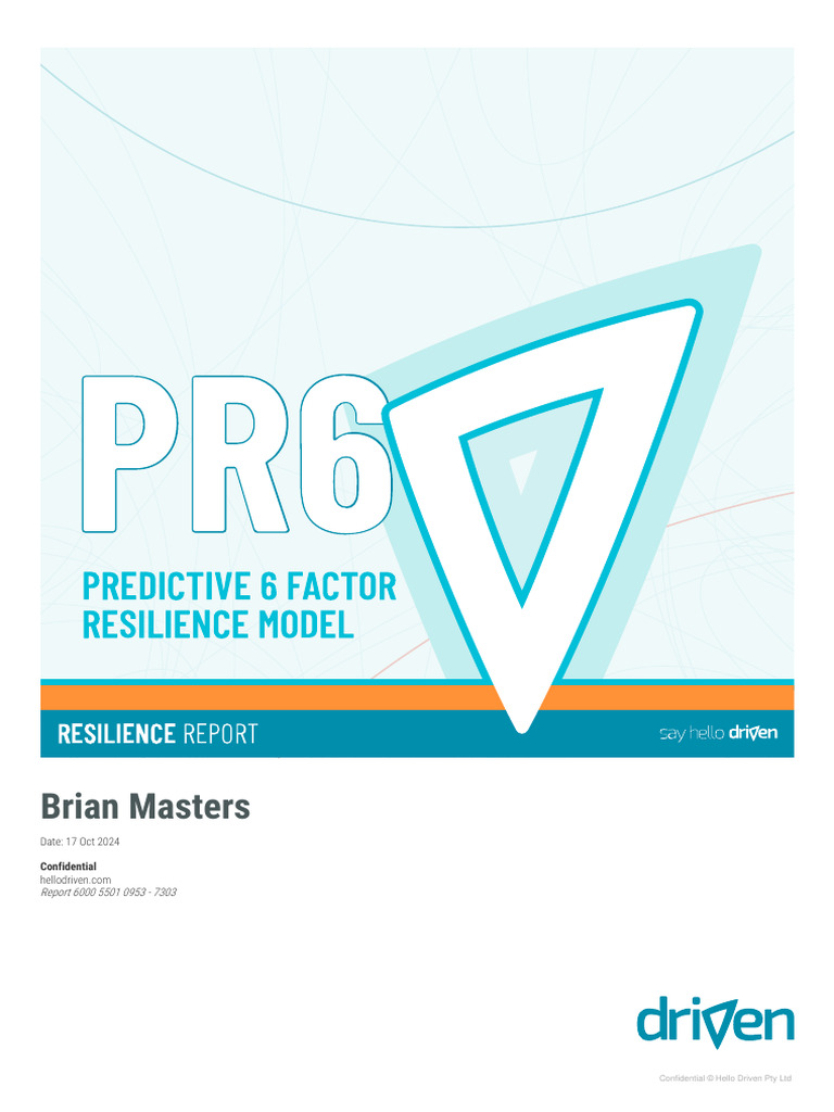 User Brian Masters PR6 Resilience Report 3645293 2024-Oct-17 21000 ...
