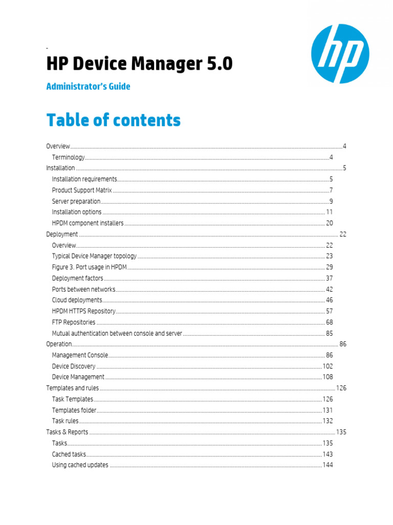 HP Device Manager 5.0 Admin Guide | PDF | File Transfer Protocol | Port ...