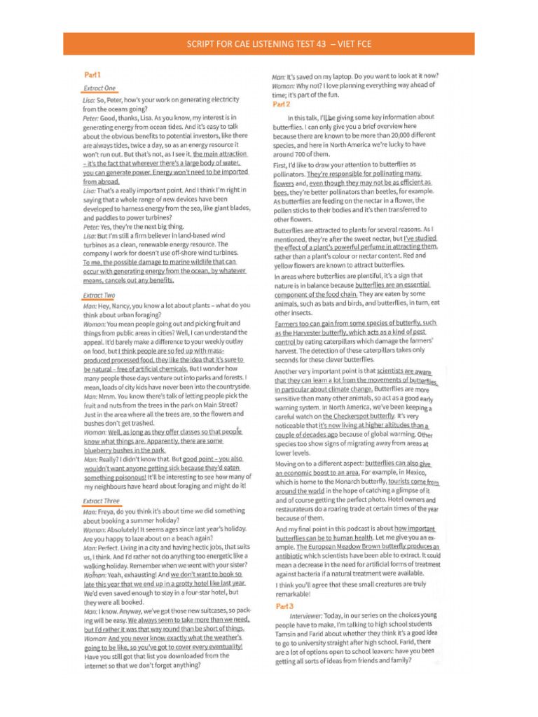 Script for cae listening test 43 pdf