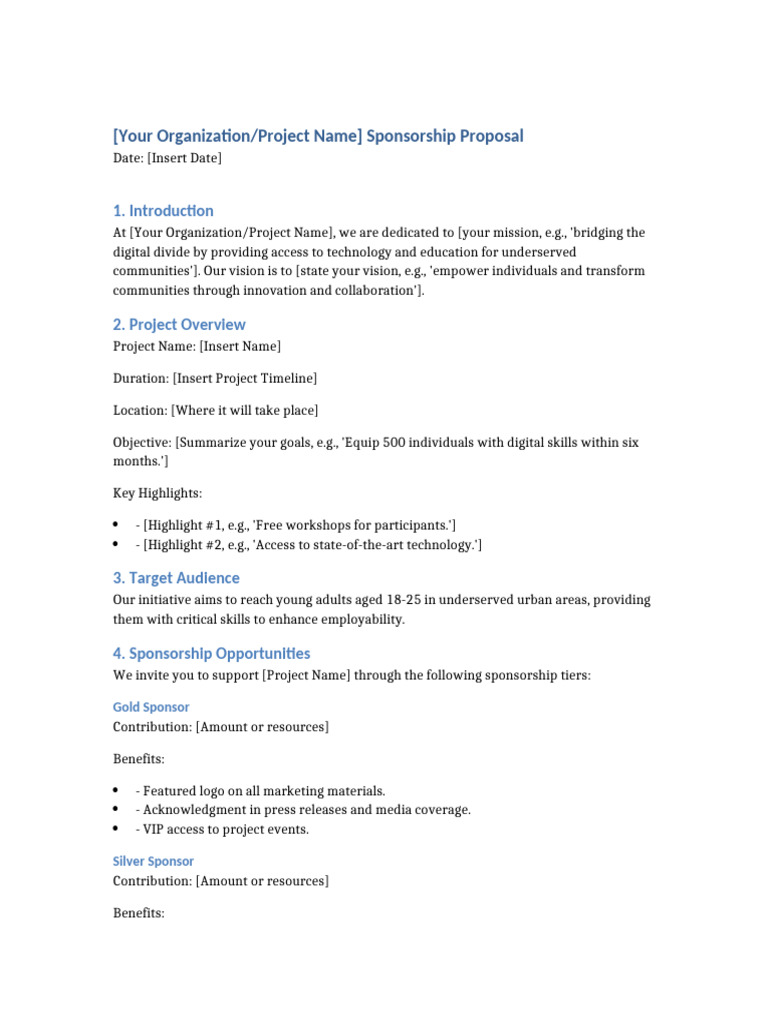 Sponsorship Proposal | PDF