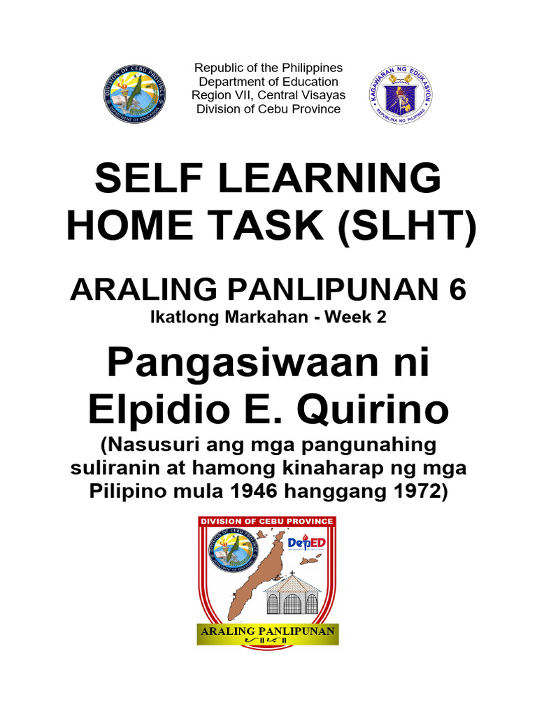 SLHT Ap6 Q3 WK2 | PDF