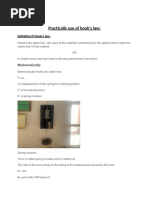 Hooke's Law Practical Experiment Guide | PDF