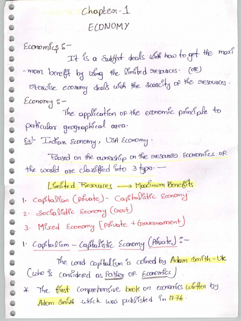 Economy Notes | PDF
