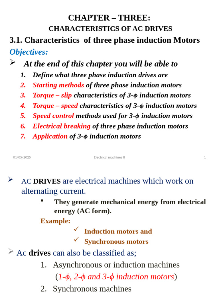 AC Drives: Characteristics of 3-Phase Induction Motors | PDF | Electric ...