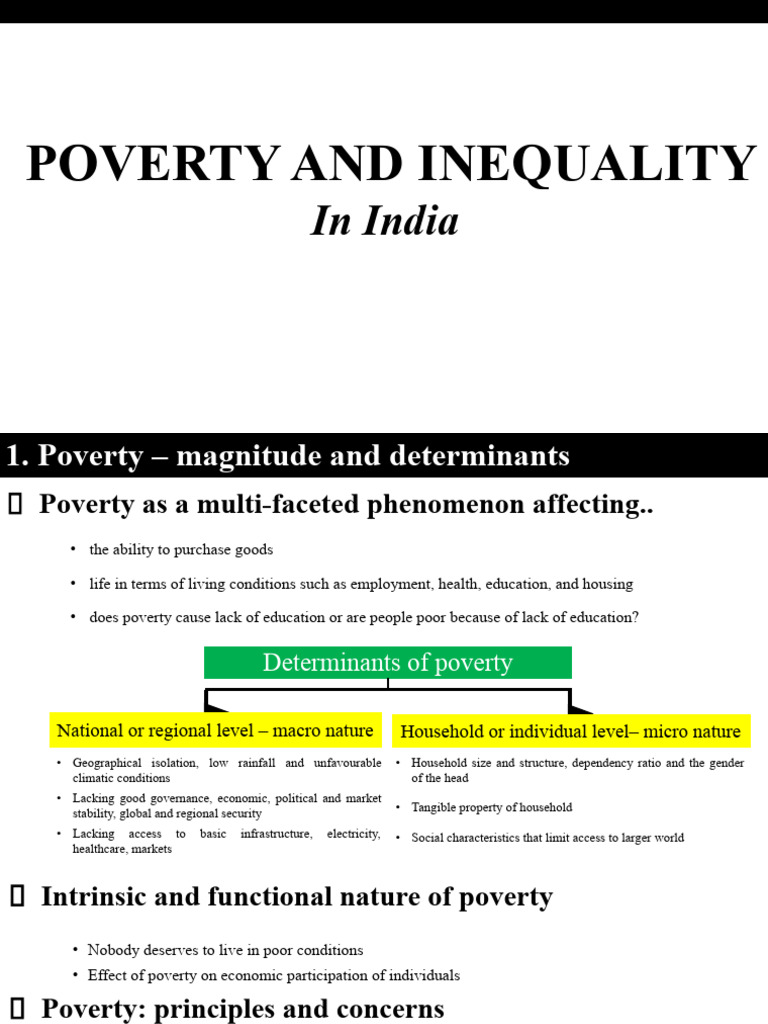 Module 3 Poverty And Inequality In India Pdf Poverty Poverty 