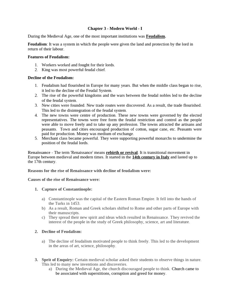 Chapter 3 - Modern World 1 | PDF