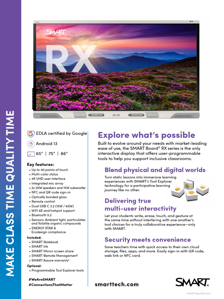 SMART Board RX Series For Education en | PDF | Android (Operating ...