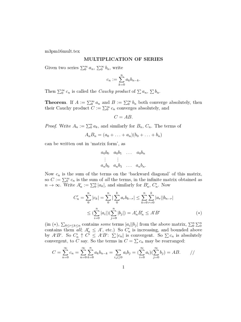 M 3 PM 16 Mult | PDF | Limit (Mathematics) | Mathematical Concepts