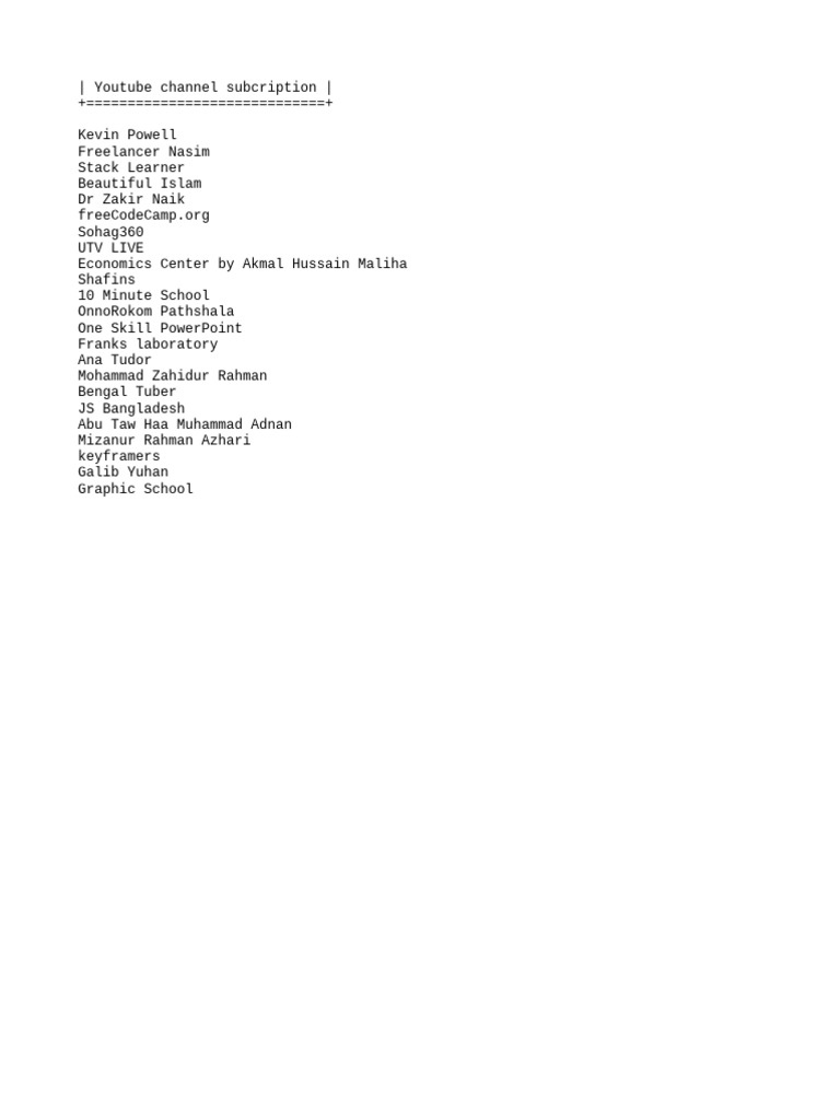 youtube-subscription-channel-list-pdf