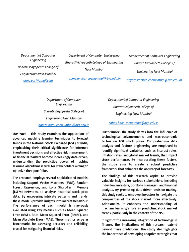 New IEEE Paper-2 | PDF | Machine Learning | Prediction
