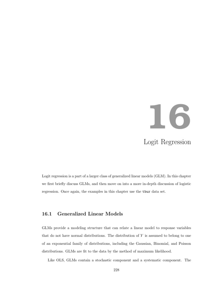 Understanding Logit Regression Models | PDF | Logistic Regression ...