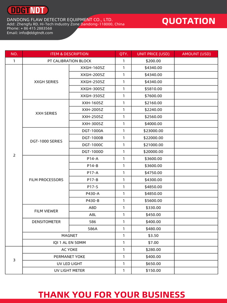Quotation Dd20241211ly | PDF | Measuring Instrument