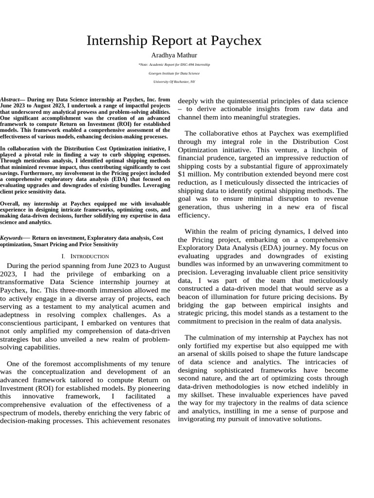 Ieee paper format pdf return on investment autoregressive