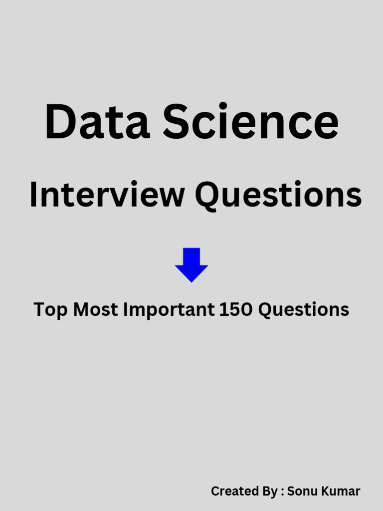 Data science interview questions 1 pdf machine learning
