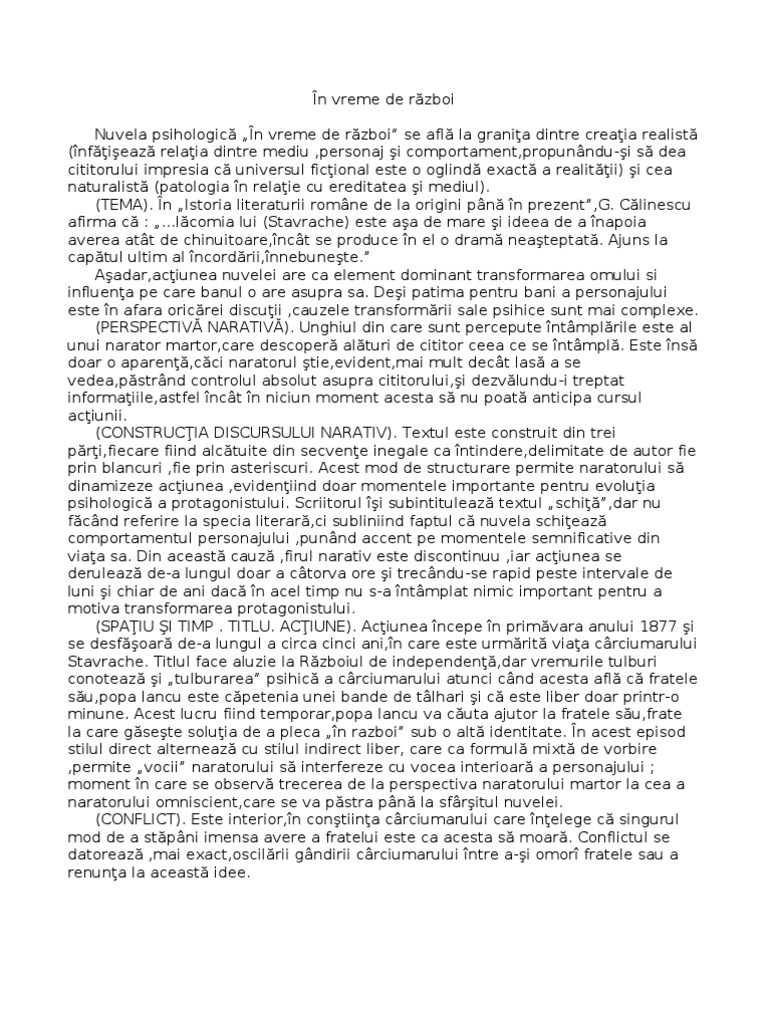 I. L. Caragiale - in Vreme de Razboi