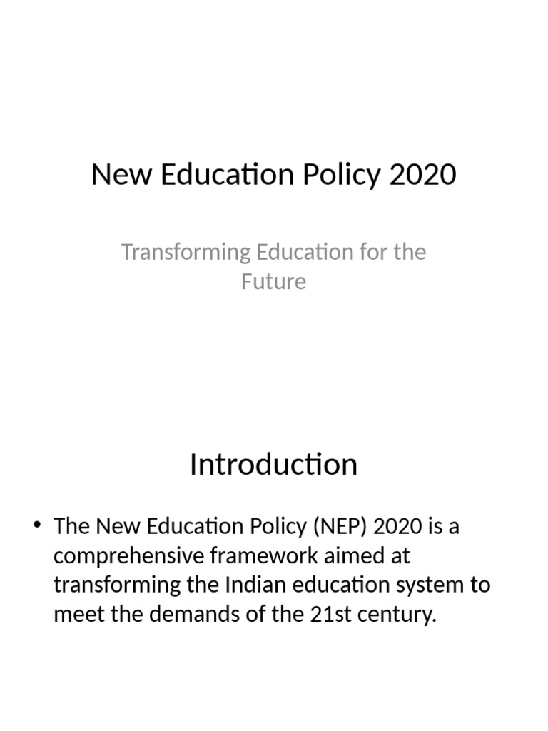 New Education Policy 2020 | PDF | Education Policy | Education Reform