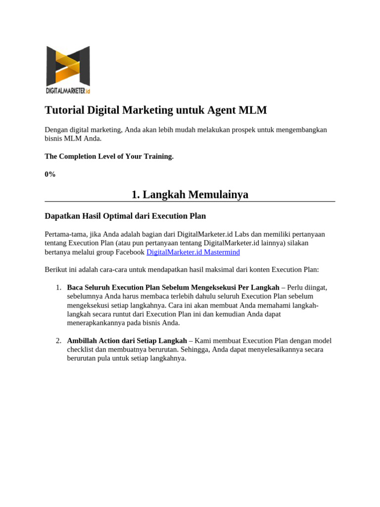 Digital Marketing untuk Agent MLM | PDF