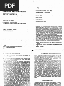Clark, H.H. _ Haviland, S.E. _Comprehension and the given-new contract_ 1977
