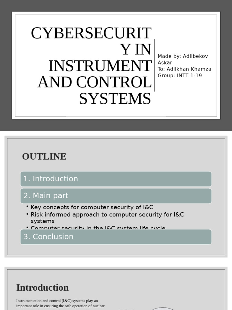 Cybersecurity in I&C Systems Explained | PDF | Computer Security | Security