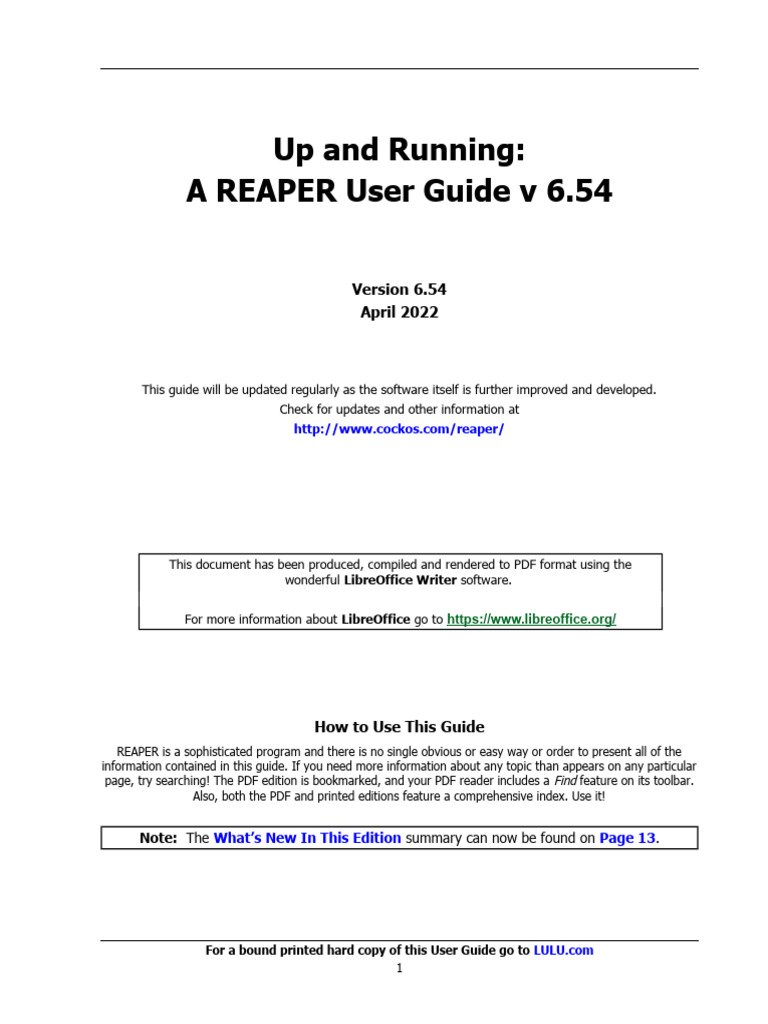Reaper User Guide | PDF | Computer File | Microsoft Windows