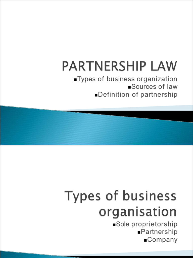 Definition Formation of Partnership | PDF | Partnership | Business