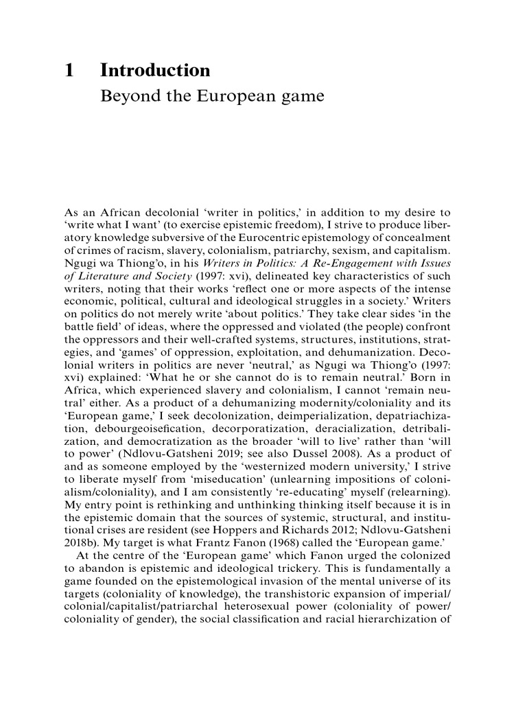 Beyond The European Game | PDF | Decolonization | Pan Africanism
