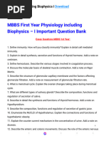 MBBS 1st Year Physiology Notes | PDF
