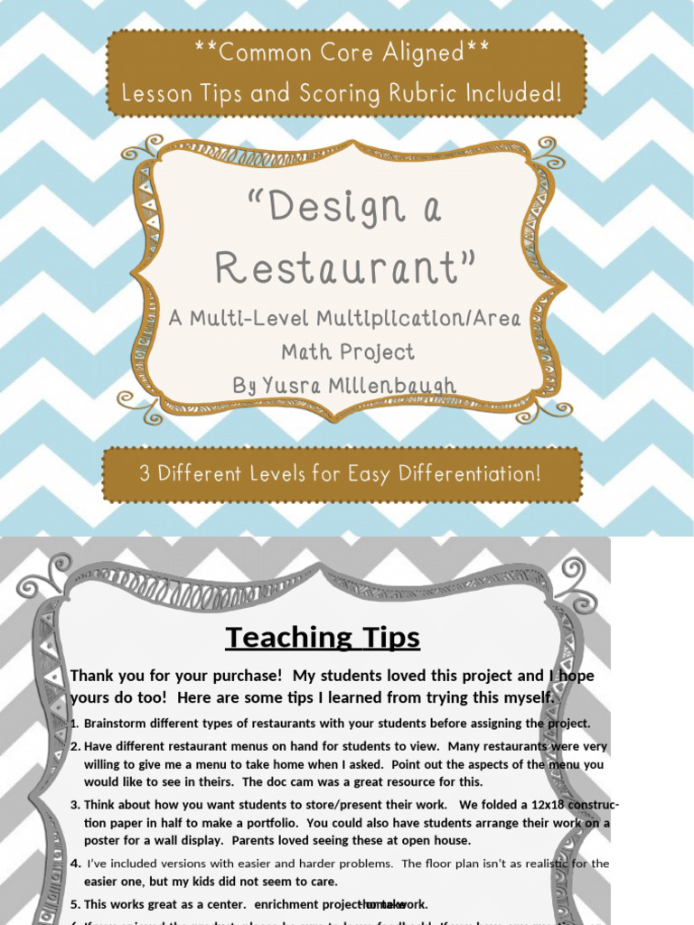 Restaurant Design Project Guide | PDF | Restaurants | Menu