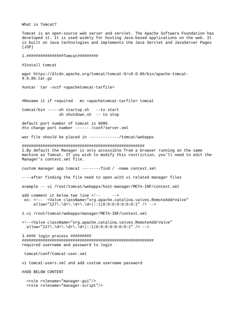 Configuring Apache Tomcat Server | PDF