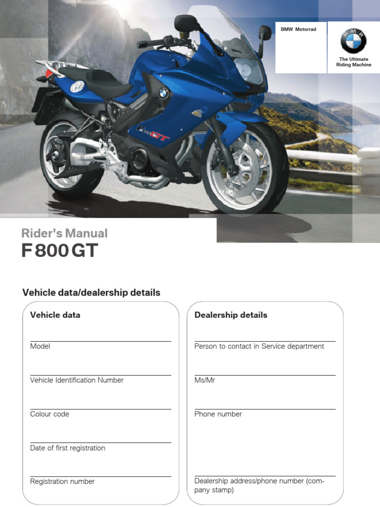 Bmw f800gt | PDF | Anti Lock Braking System | Motor Vehicle