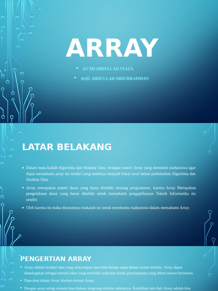 Pengertian dan Kelebihan Array | PDF