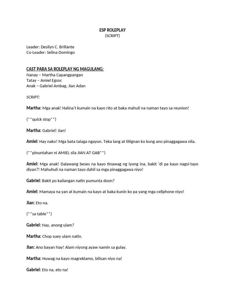 Script Esp Roleplay | PDF