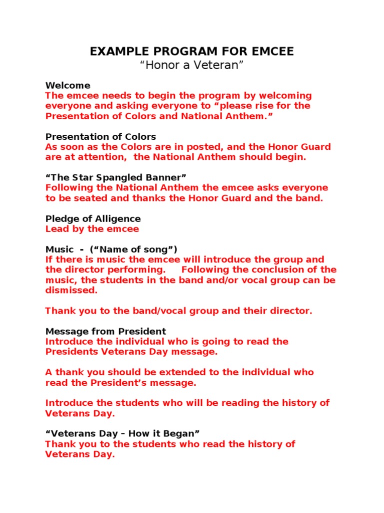 Emcee Script Pdf